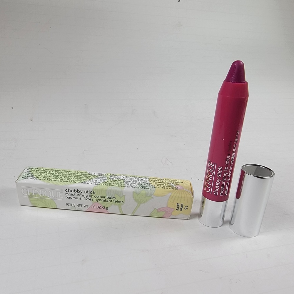 Clinique Chubby Stick Moisturizing Lip Color Balm ~ Pudgy Peony ~ 0.1oz/3g ~ NIB